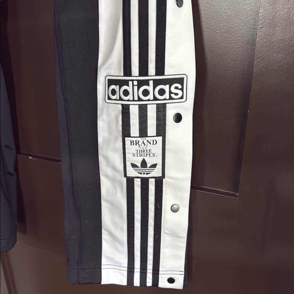 Adidas Black and White Snap-leg track pants- New with
tags!